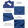 image:imageCOOFANDY Mens Ribbed Slim Fit Knitted Pullover Casual Turtleneck SweaterCornflower Blue
