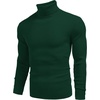 image:imageCOOFANDY Mens Ribbed Slim Fit Knitted Pullover Casual Turtleneck SweaterHunter Green