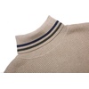 image:imageCOOFANDY Mens Ribbed Slim Fit Knitted Pullover Casual Turtleneck SweaterKhaki 2