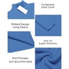 image:imageCOOFANDY Mens Ribbed Slim Fit Knitted Pullover Casual Turtleneck SweaterLight Blue