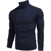 image:imageCOOFANDY Mens Ribbed Slim Fit Knitted Pullover Casual Turtleneck SweaterSapphire