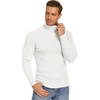 image:imageCOOFANDY Mens Ribbed Slim Fit Knitted Pullover Casual Turtleneck SweaterWhite
