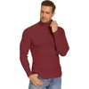 image:imageCOOFANDY Mens Ribbed Slim Fit Knitted Pullover Casual Turtleneck SweaterWine Red