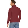 image:imageCOOFANDY Mens Ribbed Slim Fit Knitted Pullover Casual Turtleneck SweaterWine Red