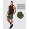 image:imageCOOFANDY Mens Running Athletic Shorts 7 Workout Gym Short Tennis Quick Dry Active Sport Hiking BasketballArmy Green