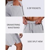 image:imageCOOFANDY Mens Running Athletic Shorts 7 Workout Gym Short Tennis Quick Dry Active Sport Hiking BasketballLight Grey