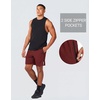 image:imageCOOFANDY Mens Running Athletic Shorts 7 Workout Gym Short Tennis Quick Dry Active Sport Hiking BasketballWine Red