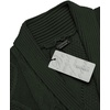image:imageCOOFANDY Mens Shawl Collar Cardigan Sweater Slim Fit Button Down Cable Knitted Sweater with PocketsArmy Green