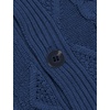 image:imageCOOFANDY Mens Shawl Collar Cardigan Sweater Slim Fit Button Down Cable Knitted Sweater with PocketsBlue