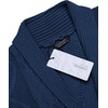 image:imageCOOFANDY Mens Shawl Collar Cardigan Sweater Slim Fit Button Down Cable Knitted Sweater with PocketsBlue