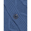 image:imageCOOFANDY Mens Shawl Collar Cardigan Sweater Slim Fit Button Down Cable Knitted Sweater with PocketsDenim Blue
