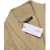 image:imageCOOFANDY Mens Shawl Collar Cardigan Sweater Slim Fit Button Down Cable Knitted Sweater with PocketsKhaki