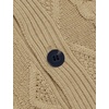 image:imageCOOFANDY Mens Shawl Collar Cardigan Sweater Slim Fit Button Down Cable Knitted Sweater with PocketsKhaki