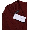 image:imageCOOFANDY Mens Shawl Collar Cardigan Sweater Slim Fit Button Down Cable Knitted Sweater with PocketsWine Red