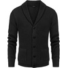 image:imageCOOFANDY Mens Shawl Collar Cardigan Sweater Slim Fit Cable Knit Button up Sweater with PocketsBlack