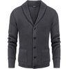 image:imageCOOFANDY Mens Shawl Collar Cardigan Sweater Slim Fit Cable Knit Button up Sweater with PocketsDark Grey