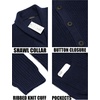image:imageCOOFANDY Mens Shawl Collar Cardigan Sweater Slim Fit Cable Knit Button up Sweater with PocketsSnorkel Blue