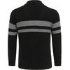 image:imageCOOFANDY Mens Shawl Collar Cardigan Sweater Slim Fit Cable Knit Button up Sweater with PocketsStripesdark Gray on Black