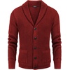 image:imageCOOFANDY Mens Shawl Collar Cardigan Sweater Slim Fit Cable Knit Button up Sweater with PocketsWine Red