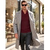 image:imageCOOFANDY Mens Shawl Collar Pullover Sweater Slim Fit Casual Button Cable Knit Sweaters1wine Red