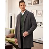 image:imageCOOFANDY Mens Shawl Collar Pullover Sweater Slim Fit Casual Button Cable Knit SweatersArmy Green