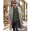 image:imageCOOFANDY Mens Shawl Collar Pullover Sweater Slim Fit Casual Button Cable Knit SweatersArmy Green