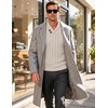 image:imageCOOFANDY Mens Shawl Collar Pullover Sweater Slim Fit Casual Button Cable Knit SweatersBeige