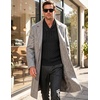 image:imageCOOFANDY Mens Shawl Collar Pullover Sweater Slim Fit Casual Button Cable Knit SweatersBlack
