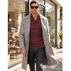 image:imageCOOFANDY Mens Shawl Collar Pullover Sweater Slim Fit Casual Button Cable Knit SweatersBurgundy