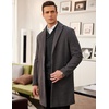 image:imageCOOFANDY Mens Shawl Collar Pullover Sweater Slim Fit Casual Button Cable Knit SweatersDark Grey