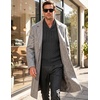 image:imageCOOFANDY Mens Shawl Collar Pullover Sweater Slim Fit Casual Button Cable Knit SweatersDark Grey