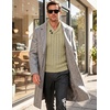 image:imageCOOFANDY Mens Shawl Collar Pullover Sweater Slim Fit Casual Button Cable Knit SweatersDark Khaki