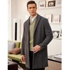 image:imageCOOFANDY Mens Shawl Collar Pullover Sweater Slim Fit Casual Button Cable Knit SweatersDark Khaki