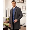 image:imageCOOFANDY Mens Shawl Collar Pullover Sweater Slim Fit Casual Button Cable Knit SweatersGray Blue