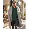 image:imageCOOFANDY Mens Shawl Collar Pullover Sweater Slim Fit Casual Button Cable Knit SweatersGreen
