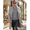image:imageCOOFANDY Mens Shawl Collar Pullover Sweater Slim Fit Casual Button Cable Knit SweatersGrey