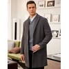 image:imageCOOFANDY Mens Shawl Collar Pullover Sweater Slim Fit Casual Button Cable Knit SweatersGrey