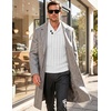 image:imageCOOFANDY Mens Shawl Collar Pullover Sweater Slim Fit Casual Button Cable Knit SweatersWhite