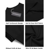 image:imageCOOFANDY Mens Short Sleeve Mock Turtleneck SweaterAll Black