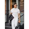 image:imageCOOFANDY Mens Short Sleeve Mock Turtleneck SweaterAll White
