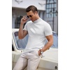 image:imageCOOFANDY Mens Short Sleeve Mock Turtleneck SweaterAll White