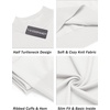 image:imageCOOFANDY Mens Short Sleeve Mock Turtleneck SweaterAll White