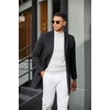 image:imageCOOFANDY Mens Short Sleeve Mock Turtleneck SweaterAll White