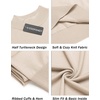 image:imageCOOFANDY Mens Short Sleeve Mock Turtleneck SweaterApricot