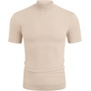 image:imageCOOFANDY Mens Short Sleeve Mock Turtleneck SweaterApricot