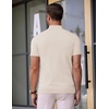 image:imageCOOFANDY Mens Short Sleeve Mock Turtleneck SweaterApricot