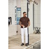 image:imageCOOFANDY Mens Short Sleeve Mock Turtleneck SweaterBrown