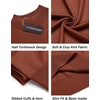 image:imageCOOFANDY Mens Short Sleeve Mock Turtleneck SweaterCaramel