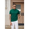 image:imageCOOFANDY Mens Short Sleeve Mock Turtleneck SweaterGreen