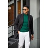 image:imageCOOFANDY Mens Short Sleeve Mock Turtleneck SweaterGreen